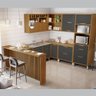 Cozinha Modulada Imperatriz Gourmet Canto 09 Peças Ripado em Mdf Nesher - 1