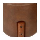 Ver imagem 3 de Puff com Pés em Madeira - Marrom - Couro Sintético