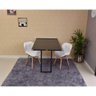 Conjunto de Mesa Dobrável Retrátil 120 x 75 Preta + 2 Cadeiras Slim - Branca - 2
