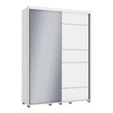 Ver imagem 2 de Guarda Roupa Solteiro 170cm 2 Portas e 3 Gavetas 100% Mdf Cor:branco