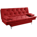 Ver imagem 1 de Sofá Cama 3 Lugares Multiuso Sued Premium:vermelho