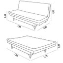 Ver imagem 3 de Sofá Cama 3 Lugares Multiuso Sued Premium:vermelho