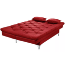 Ver imagem 2 de Sofá Cama 3 Lugares Multiuso Sued Premium:vermelho