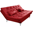 Ver imagem 5 de Sofá Cama 3 Lugares Multiuso Sued Premium:vermelho