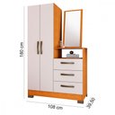 Ver imagem 4 de Cômoda com 3 Gavetas 2 Portas e 1 Espelho NT5165 Notável