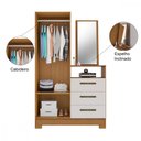 Ver imagem 3 de Cômoda com 3 Gavetas 2 Portas e 1 Espelho NT5165 Notável