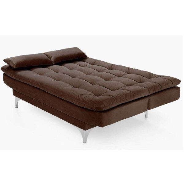 Sofá Cama 3 Lugares Pratic Espresso Móveis - 5