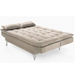 Sofá Cama 3 Lugares Pratic Espresso Móveis - 5