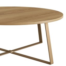 Mesa de Centro com Pés Metálicos 80x80cm 27947 Artesano - Hanover/dourado - 3