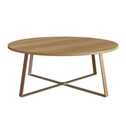 Mesa de Centro com Pés Metálicos 80x80cm 27947 Artesano - Hanover/dourado - 2