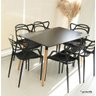 Kit 6 Cadeiras de Jantar Allegra Preta - 2