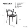 Kit 6 Cadeiras de Jantar Allegra Preta - 8