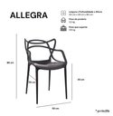 Ver mais imagens de Kit 6 Cadeiras de Jantar Allegra Preta