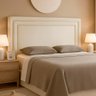 Cabeceira para Cama Box King 219cm Phili Lisa Bouclé Nobre Off White - Sallar Home - 1