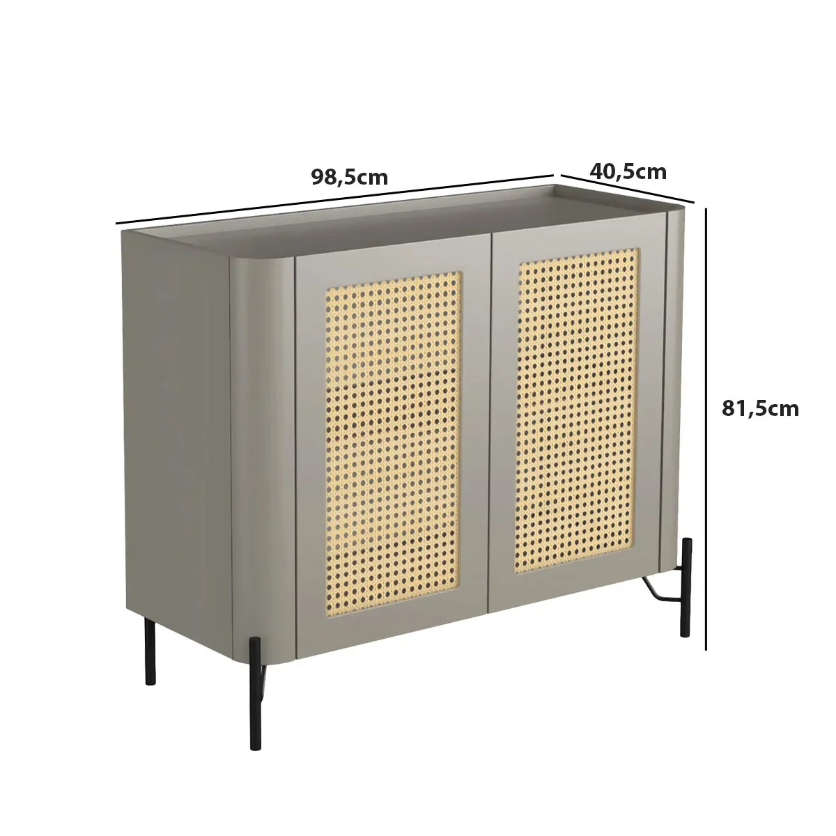 Ver imagem 3 de Buffet Mdf com Palha Natural L98,5 X A81,5cm