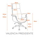Ver imagem 2 de Cadeira Office Presidente com Revestimento em Couro e Base em Aço Cromado Valencia Preto