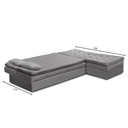 Ver imagem 4 de Sofá Cama King 5 Lug 2,70m Alexa Suede Cinza