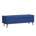 Ver imagem 2 de Recamier Bau Paris 1,60m Suede Azul Marinho - Inova Decor Inova Decorações