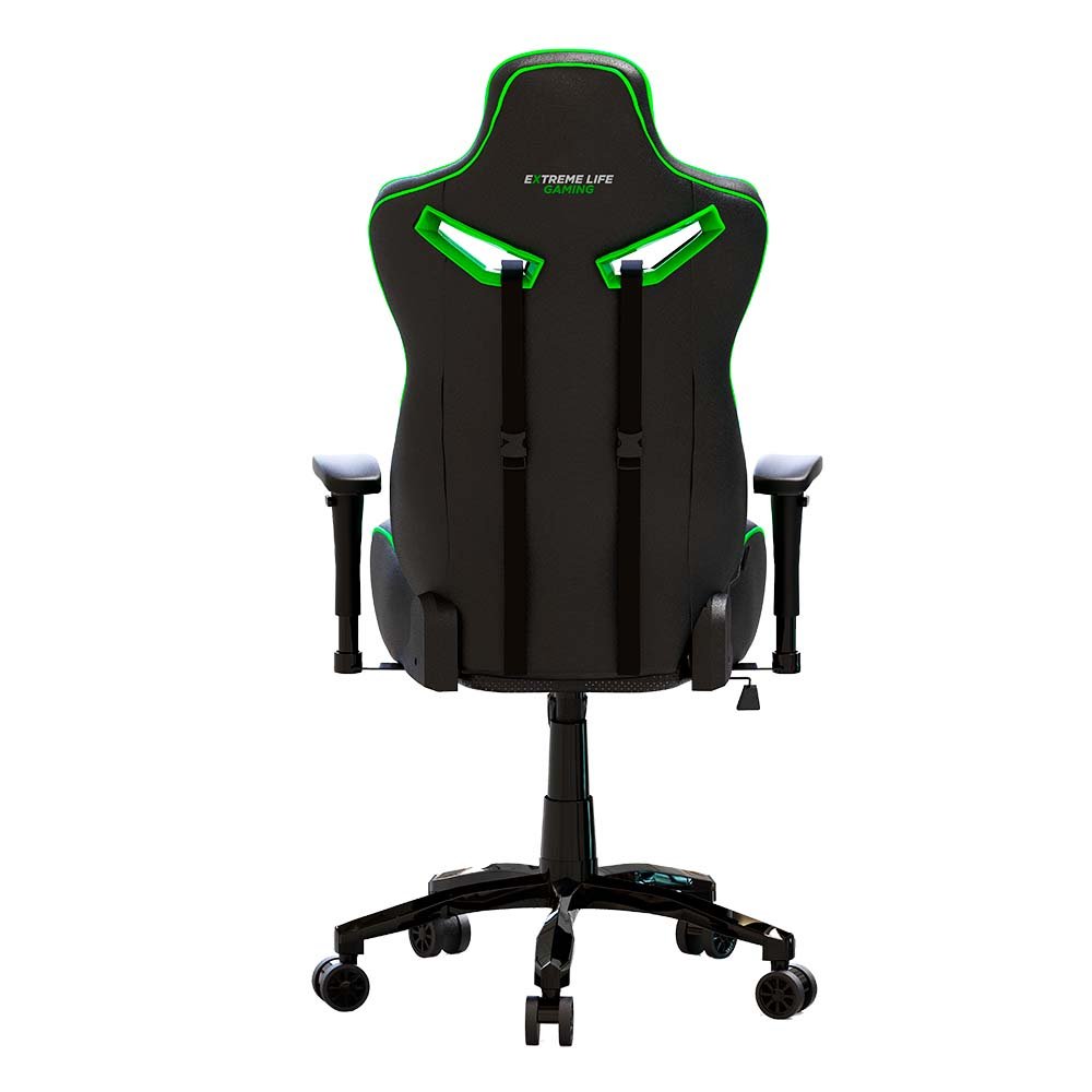 Cadeira Gamer Super Premium Reclinável Preta/verde - Elg - 4