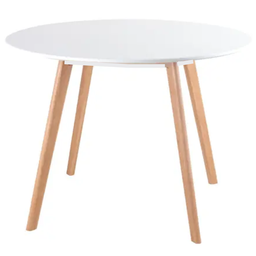 Conjunto Mesa de Jantar Redonda Leda 90cm com 4 Cadeiras Estofadas Tampo Mdf Base em Madeira Maciça - 8