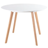 Conjunto Mesa de Jantar Redonda Leda 90cm com 4 Cadeiras Estofadas Tampo Mdf Base em Madeira Maciça - 10