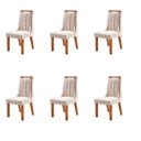 Ver imagem 1 de 6 Cadeiras para Mesa de Jantar Estofada - Veneza - Lj Móveis