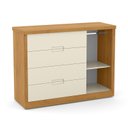 Ver imagem 5 de Jogo de Quarto Infantil com Guarda Roupa 4 Portas e Cômoda Tutto New Off White/Freijó - Matic Móveis