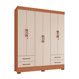 Guarda-Roupas Porto Rico 100% MDF Tuboarte 6 Portas 4 Gavetas - 4