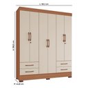 Ver imagem 2 de Guarda-Roupas Portofino 100% MDF 6 Portas 4 Gavetas