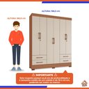 Ver imagem 3 de Guarda-Roupas Portofino 100% MDF 6 Portas 4 Gavetas