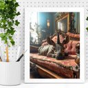 Ver imagem 2 de Quadro Decorativo Zebrinha Pet Unicórnio 33x24cm - com Vidro:moldura Branca