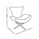 Ver imagem 3 de Poltrona Pé em Alumínio Patrícia Império Estofados