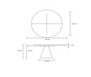 Ver imagem 3 de Mesa de Jantar Cone 120cm Base Madeira Laminada - Tampo Laminado Madeira - Marrom