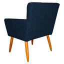 Ver imagem 3 de Kit 3 Poltronas Decorativa para Sala de Estar Cecília Suede Azul Marinho - Montanaris Decor Md Monta