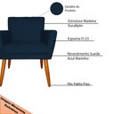 Ver imagem 6 de Kit 3 Poltronas Decorativa para Sala de Estar Cecília Suede Azul Marinho - Montanaris Decor Md Monta