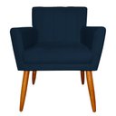Ver imagem 2 de Kit 3 Poltronas Decorativa para Sala de Estar Cecília Suede Azul Marinho - Montanaris Decor Md Monta