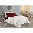 Ver imagem 4 de Jogo de Cama Casal Viúva Nobre 4 Peças Malha 100% Algodão - Palha / Vinho