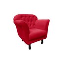 Ver imagem 4 de Poltrona Decorativa Dália Veludo Vermelho