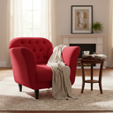 Ver imagem 1 de Poltrona Decorativa Dália Veludo Vermelho