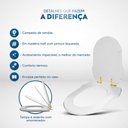 Ver imagem 5 de Assento Sanitário com Fechamento Lento Ibiza Cinza Platina para Vaso Incepa com Ferragem Dourada