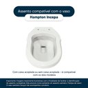 Ver imagem 4 de Assento Sanitário com Fechamento Lento Ibiza Cinza Platina para Vaso Incepa com Ferragem Dourada