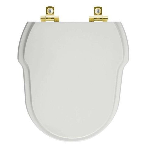 Assento Sanitário com Fechamento Lento Ibiza Cinza Platina para Vaso Incepa com Ferragem Dourada