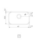 Ver imagem 2 de Cuba Inox de Embutir Lavínia 47x30x17 Cm Tramontina
