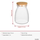 Ver mais imagens de Pote Hermético de Borossilicato 1,1L Transparente 15x8x8cm Mantimentos Cozinha