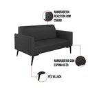 Ver imagem 4 de Sofá Namoradeira com 2 Poltronas Pés Villach Marisa Corino Preto D03 - D'Rossi