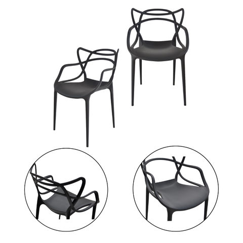Kit 2 Cadeiras Polipropileno Allegra La Mobilia: Design para Sala de Jantar e Varanda