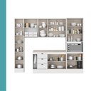 Ver imagem 3 de Cozinha Completa com Balcão Milla Liv Viva 12 Portas 3 Gavetas MDF Branco Móveis Carraro