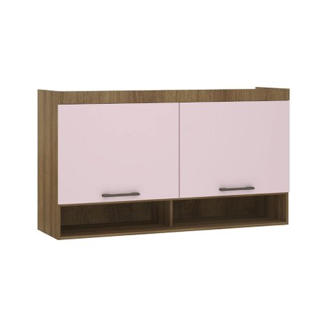 Armário Aéreo Maleiro Modulado 145cm 2 Portas Basculantes Paris Luciane Móveis