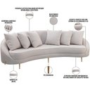 Ver imagem 5 de Sofá 4 Lugares para Sala de Estar Living Orgânico 270cm Moah T03 Linho Bege - Lyam Decor
