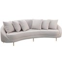 Ver imagem 2 de Sofá 4 Lugares para Sala de Estar Living Orgânico 270cm Moah T03 Linho Bege - Lyam Decor
